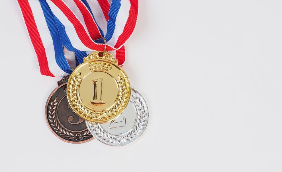 1st, 2nd, and 3rd place medals