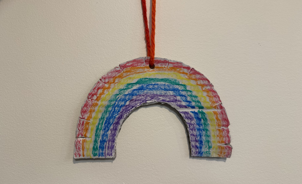 cardboard rainbow craft