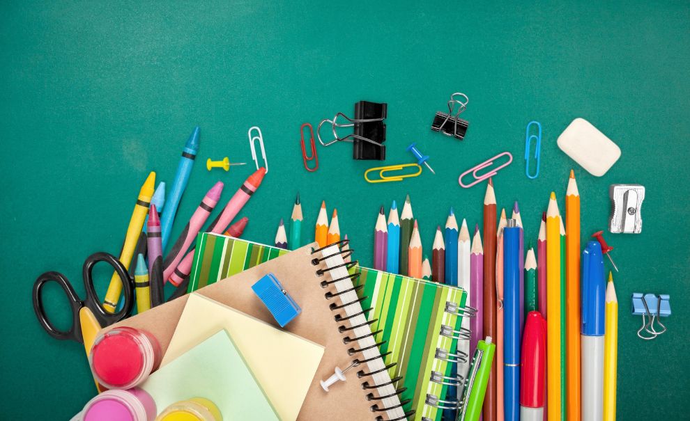 colorful school supplies