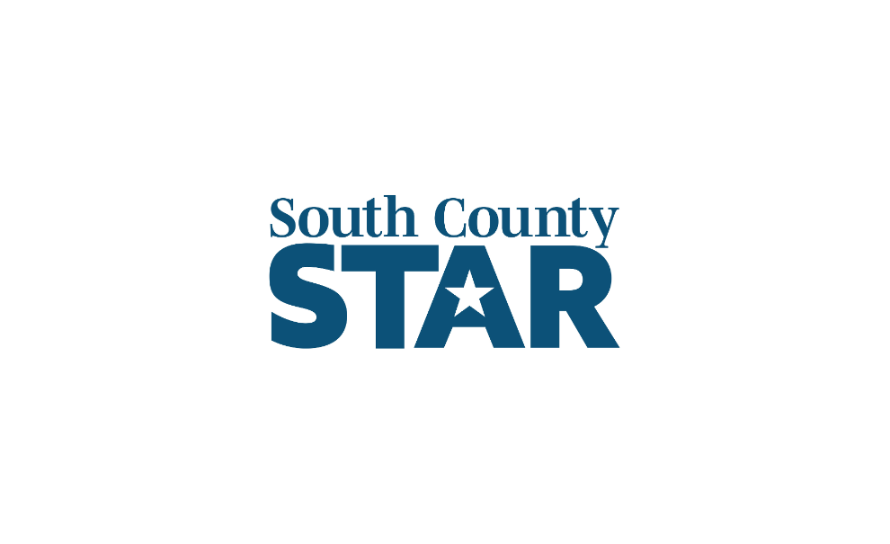 text south county star in blue with star cutout in letter a
