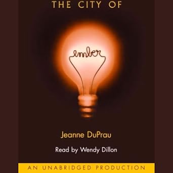 Book Cover:a dim, vintage lightbulb on a dark background and ember spelled in the center