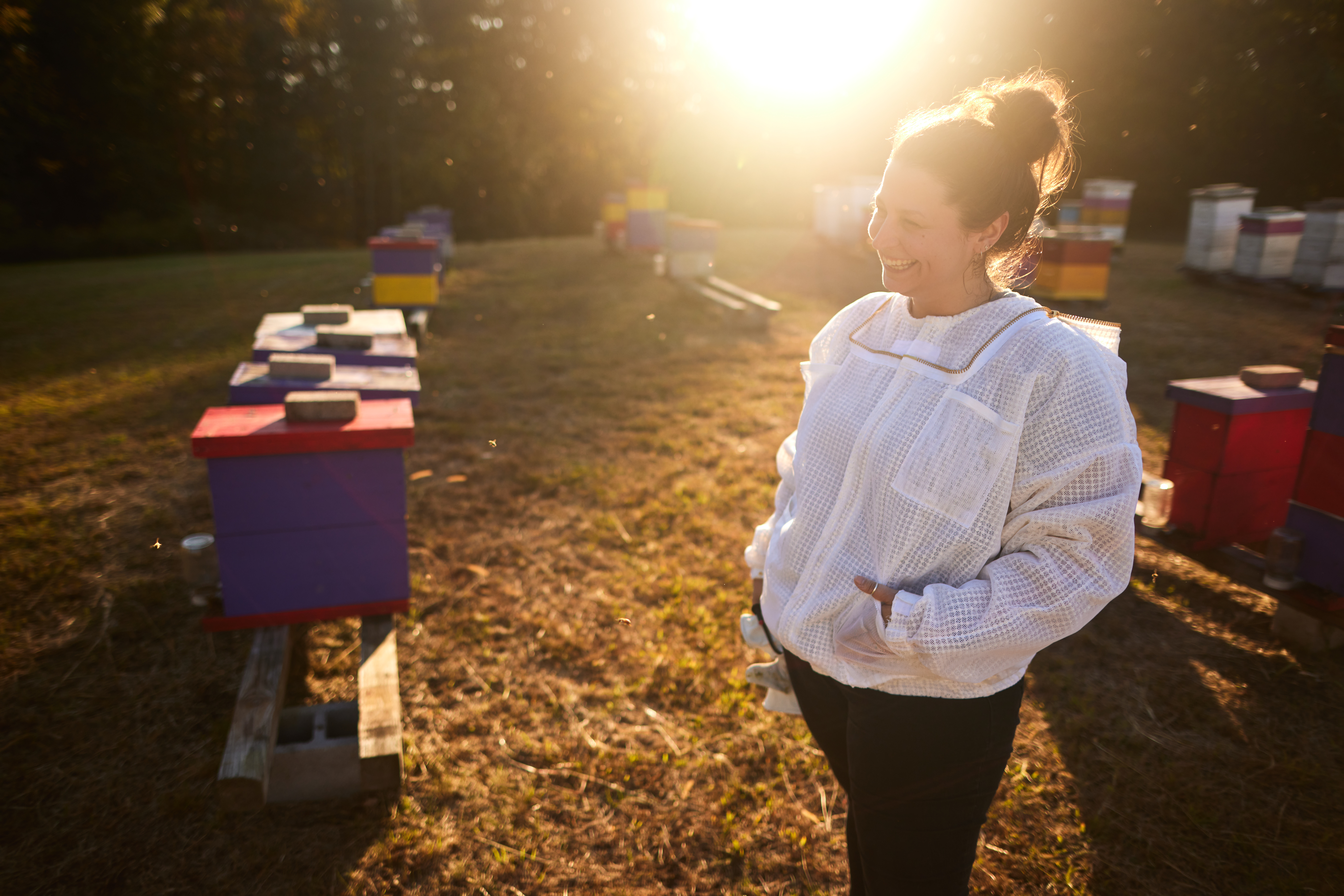 Caiti at Apiary