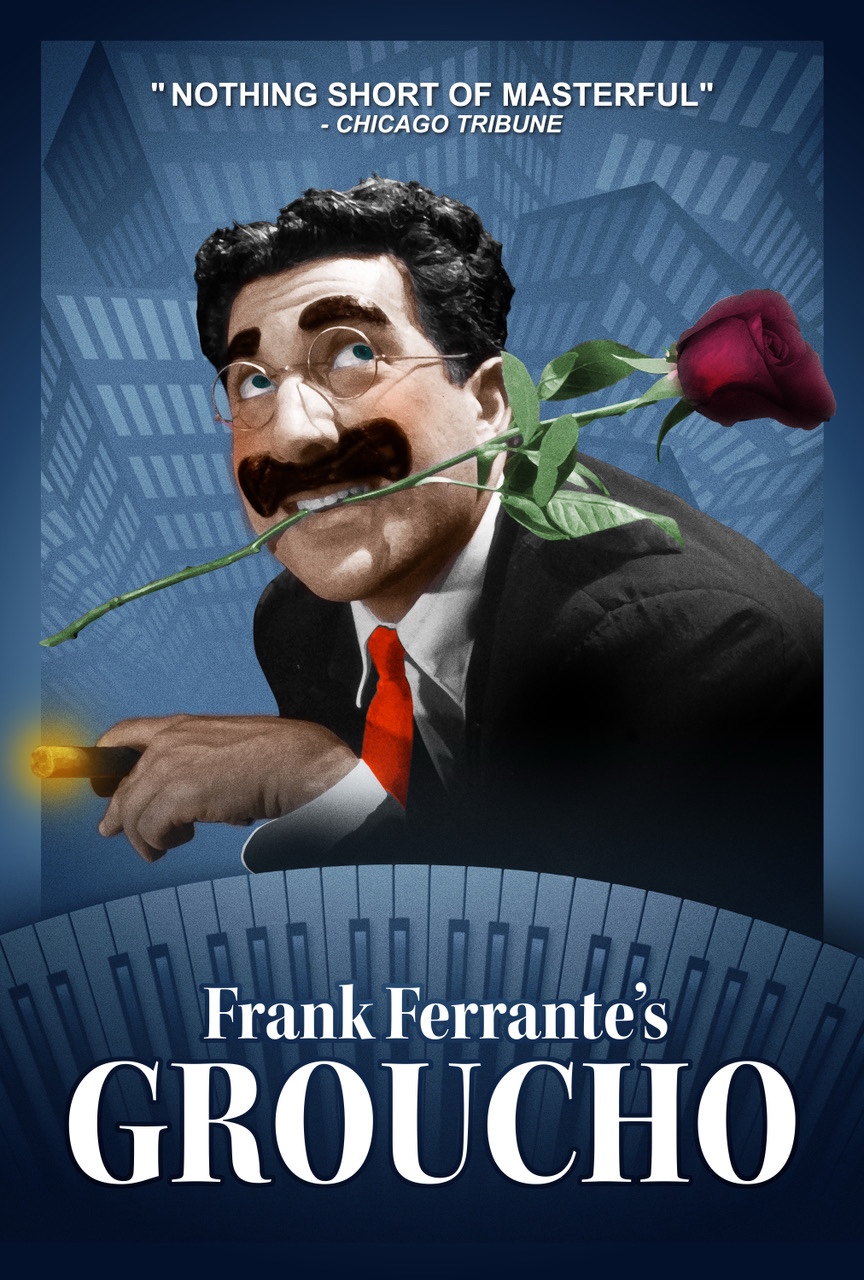 man with rose in mouth