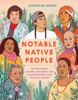 book cover of Notable Native People with Native Americans and nature on the front