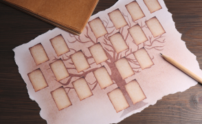 Image of a blank family tree document