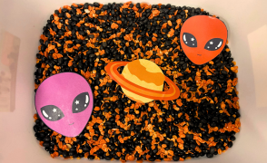 A photo of a sensory bin