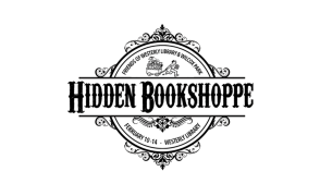 logo with text reading hidden bookshoppe