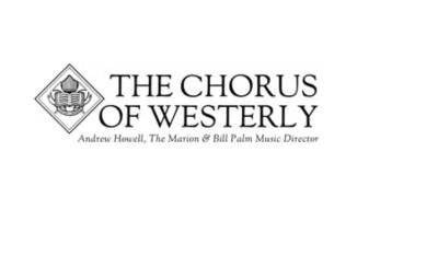 text in black the chorus of westerly