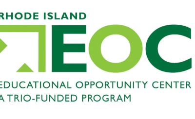 EOC logo featuring green block letters and an arrow pointing upwards at an angle